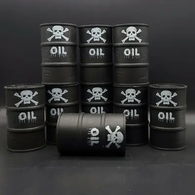 Buy 5Pcs 1/12 Military Oil Barrel Chemical Waste Barrel For 6  Doll Model Props • 15.10£