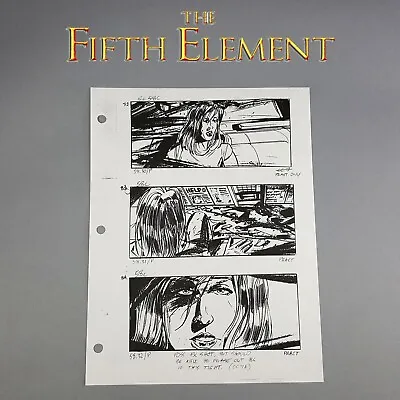 Buy The Fifth Element - Production Used Storyboard, Leeloo Escapes And Lands In Cab • 46.30£