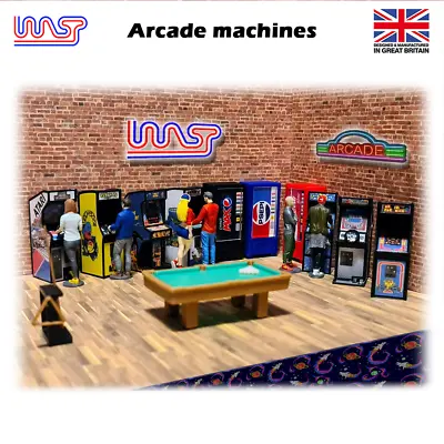 Buy Arcade Machines & Player Figures - WASP - 1/32 Scale, Scenery, Bar, Game, Retro • 5£