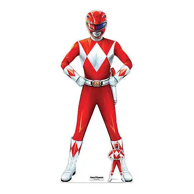 Buy Red Power Ranger Official Lifesize Cardboard Cutout With Free Mini Standee • 39.99£