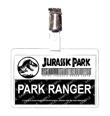 Buy Jurassic Park Park Ranger Cosplay Film Prop Gift Fancy Dress Comic Con Halloween • 6.99£