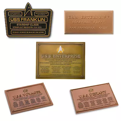 Buy Star Trek Dedication Plaque Replica Sign Enterprise Voyager Franklin Defiant • 14.99£