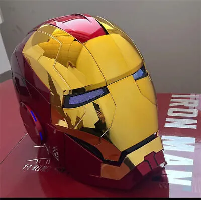 Buy AutoKing New Gold Iron Man MK5 Helmet Electronic Voice Activated Open&Close Mask • 162£