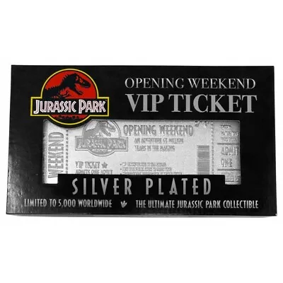 Buy Jurassic Park Silver Plated Replica Park Entry Ticket Limited To 5000 Worldwide! • 34.95£