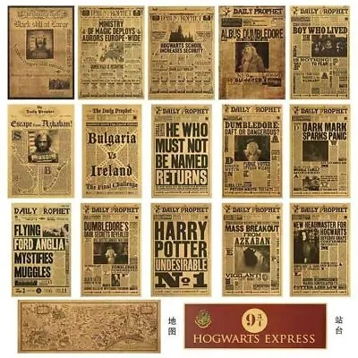 Buy  Harry Potter The Daily Prophet Albus Dumbledore Flyer Prop Poster New • 5.06£