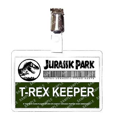 Buy Jurassic Park T-Rex Keeper Cosplay Film Prop Fancy Dress ComicCon Halloween • 6.99£