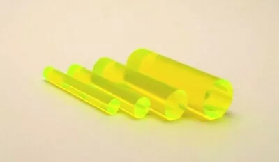 Buy Fluorescent Green Acrylic Perspex Rod 9.5mm, 12.7mm, 19mm & 25.4mm Diameters • 52.70£