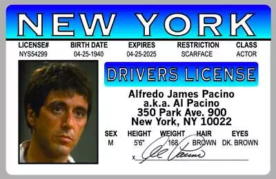 Buy Al Pacino Drivers License ID Card The Irishman Scarface Novelty Prop • 7.07£