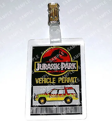 Buy Jurassic Park Dinosaur Vehicle Permit Cosplay Costume Prop Comic Con Halloween • 6.99£