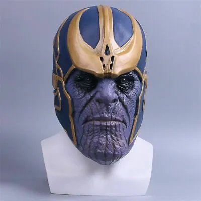 Buy Thanos Mask Cosplay Avengers Infinity War Full Head Latex Halloween Mask Prop • 14.28£