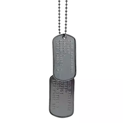 Buy SOAP Military Dog Tags Set Prop Replica Stainless Steel - Chain Included US • 6.99£