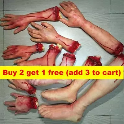 Buy UK Halloween Fake Body Parts Decor Scary Prop Realistic Severed Arm Hand Party • 5.80£