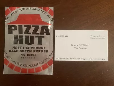 Buy Back To The Future II Pizza Rehydrate Bag & American Psycho Card Replica • 15£