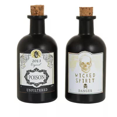 Buy Halloween Horror Witches Potion Poison Bottles Pack Of 2 Horror Props • 7.95£