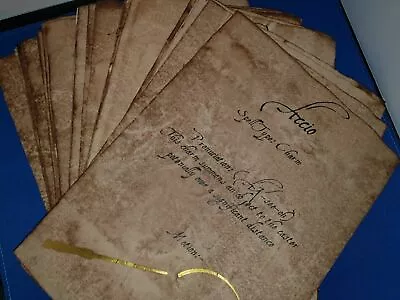 Buy 34 X Harry Potter, Hogwarts Spell Sheets With Gold Leaf. Replica / Prop. • 134£