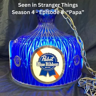Buy Authentic Stranger Things TV Series Screen Used Prop Vintage Pabst Lamp S4/Ep8 • 212.62£