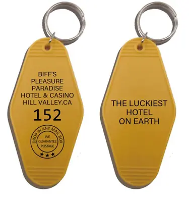 Buy Back To The Future II Prop ‘Biff’s Pleasure Paradise' Hotel Cosplay Keyring • 7.89£