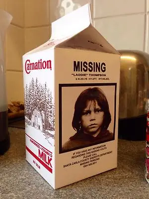 Buy Lost Boys Replica  Laddie Thompson  Milk Carton Halloween Horror Prop • 12.99£