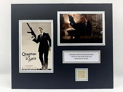 Buy RARE James Bond Quantum Of Solace Wallpaper Set Prop Swatch Display + COA 007 • 39.99£