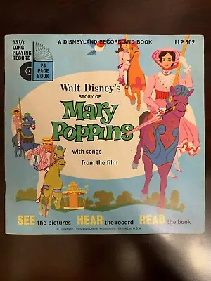 Buy A Disneyland Record And Book Walt Disney's Mary Poppins LLP-302 7  Record. 1965  • 14.17£