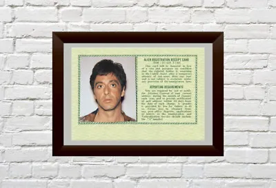 Buy 1983 Scarface Movie Poster Print Tony Montana Al Pacino Green Card Prop Wall Art • 17.90£