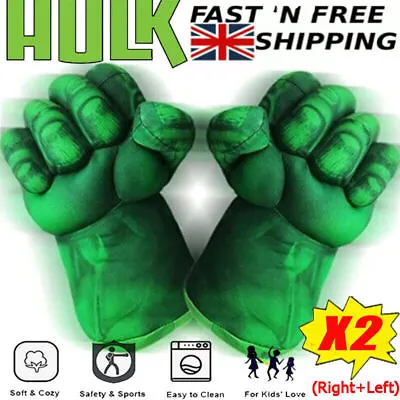Buy UK Iron-Man Hulk SpiderMan Plush Hands Boxing Fist Glove Cosplay Props Toys Gift • 17.65£