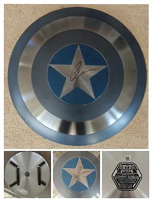 Buy Chris Evans Signed Metal Captain America Stealth Shield 1:1 Winter Soldier Heavy • 2,433.36£