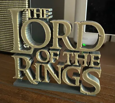 Buy LORD OF THE RINGS PLAQUE Freestanding Logo Sign Bookshelf Desk Study • 14.99£