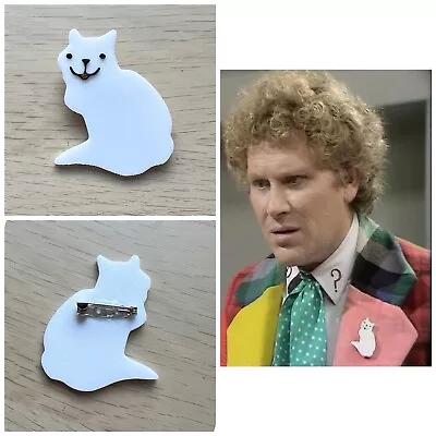 Buy 6th Doctor Dr Who Inspired Cat Lapel Pin Badge Sixth Cosplay Replica Prop • 7.95£
