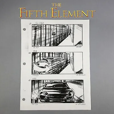 Buy The Fifth Element - Production Used Storyboard, Cab Chase Sequence, COA • 46.30£