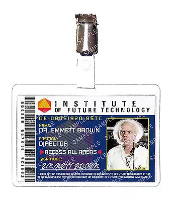 Buy Back To The Future Institute Dr. Emmett Brown Cosplay Prop Comic Con Halloween • 6.99£