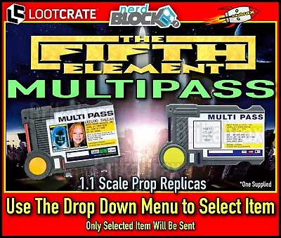 Buy The Fifth Element Multi Pass Prop Replica Nerd Block, Loot Crate (Select Item) • 24.99£