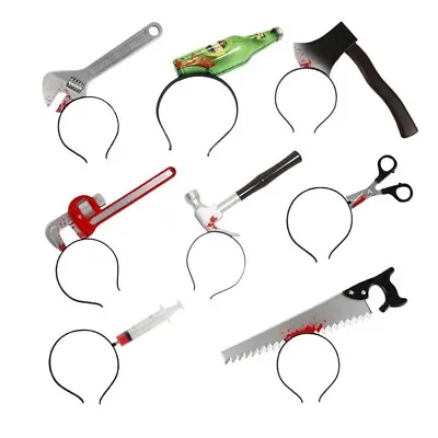 Buy Halloween Bloody Weapon Party Decorations Props Scary Aliceband Bloody Headband • 4.99£