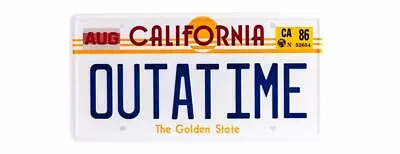 Buy BTTF OUTATIME Memorabilia Merchandise  License/number Plate Marty DeLorean • 11.99£