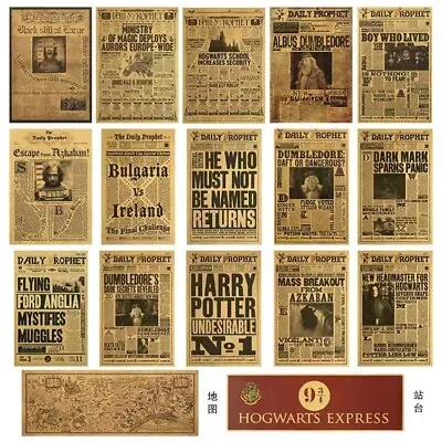 Buy 37pcs/set Harry Potter The Daily Prophet Albus Dumbledore Flyer Prop Poster • 8.80£