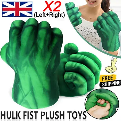 Buy 1Pair Hulk Hands Smash Gloves Fists Party Toy Cosplay Superhero Prop Kid Gift UK • 14.95£