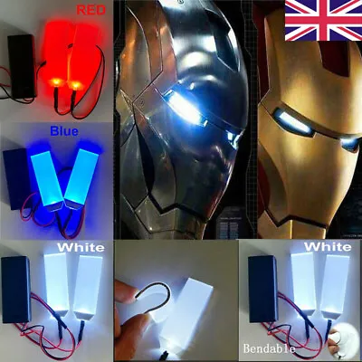 Buy Bendable Helmet LED Light Eyes DIY Kits For Iron Man Black Panther Cosplay Props • 10.58£