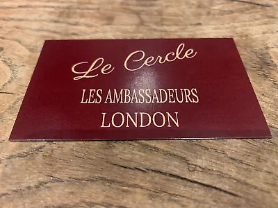 Buy James Bond Dr No Le Cercle Les Ambassadeurs Club Card Prop Memorabilia,new • 1.75£