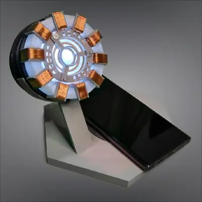 Buy Arc Reactor Iron Man Wireless Phone Charger Stand - Prop Replica, Novelty Gift, • 39.99£
