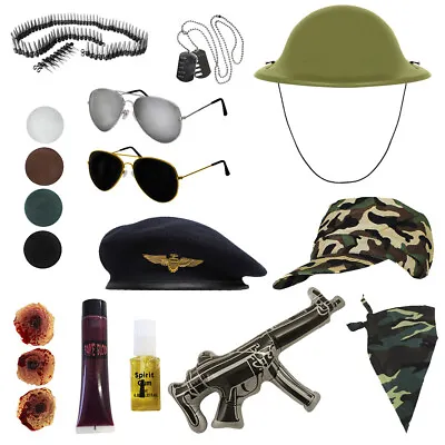 Buy Army Accessories Choose Soldier War Uniform Khaki Camo Costume Ww2 Ve Day Lot • 3.99£