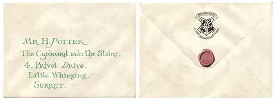 Buy Screen Used Prop Harry Potter & Philosophers Stone Hogwarts Invitation Envelope • 849.99£