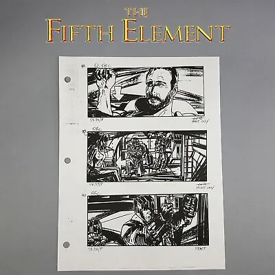 Buy The Fifth Element - Production Used Storyboard,  Leeloo Escaping, Korben In Cab • 46.30£