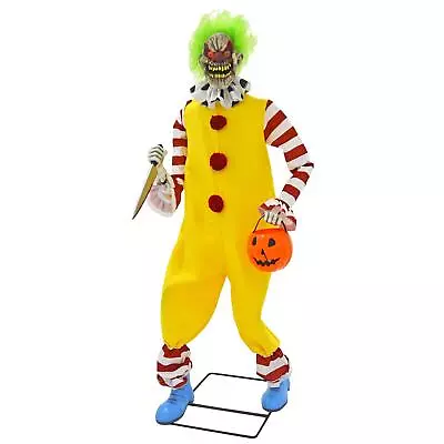 Buy 6ft Animated Horror Clown Halloween Prop Decoration LED Moving Talking Figure • 179.99£