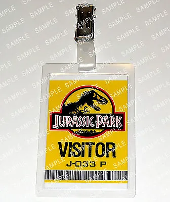 Buy Jurassic Park Dinosaur Visitor Pass Fancy Dress Cosplay Prop Comic Con Halloween • 6.99£
