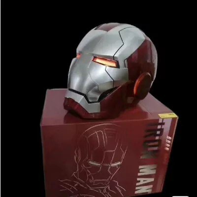 Buy AUTOKING 1:1 Iron Man MK5 Helmet Wearable Voice-control Sliver Mask Cosplay New • 149£