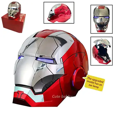 Buy AUTOKING Iron Man MK5 1:1 Helmet Mask 2.0 Version With Ear Surround Lamp Light • 155£