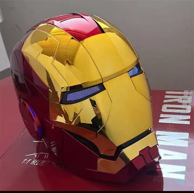 Buy AUTOKING Iron Man MK5 1:1 Helmet Wearable Voice-control Golden Mask Cosplay UK • 175.19£